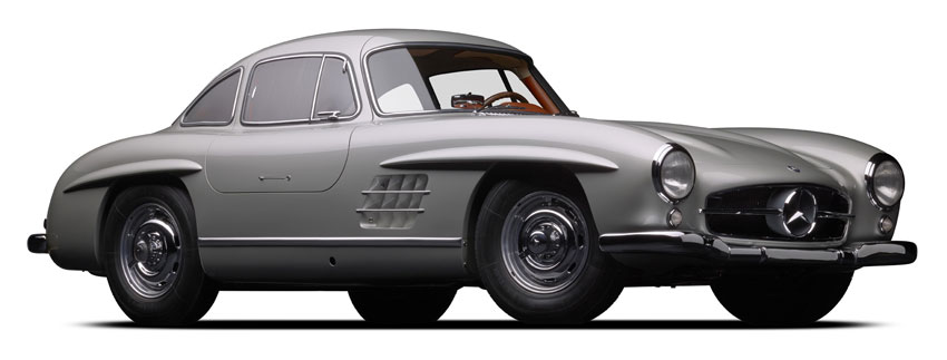 2015-04-06-#2-1955-Mercedes-Benz-300SL-Gullwing-front-3q