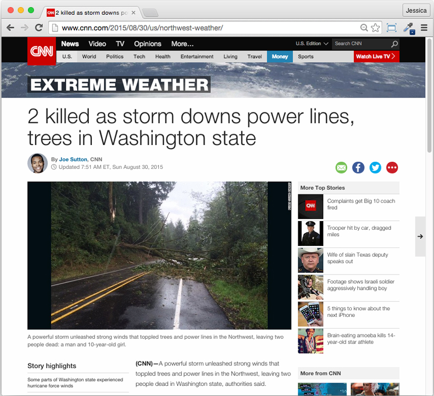 2015-09-06-06-2 killed as storm downs power lines, trees in Washington - CNN.com