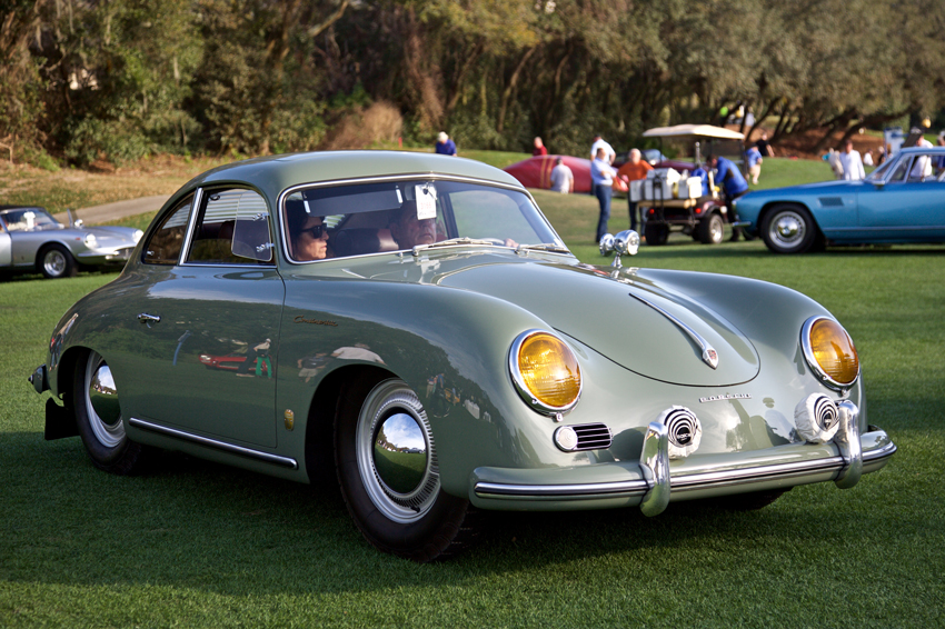 Mike Malamut and his 1955 Porsche 356 Continental Coupe.