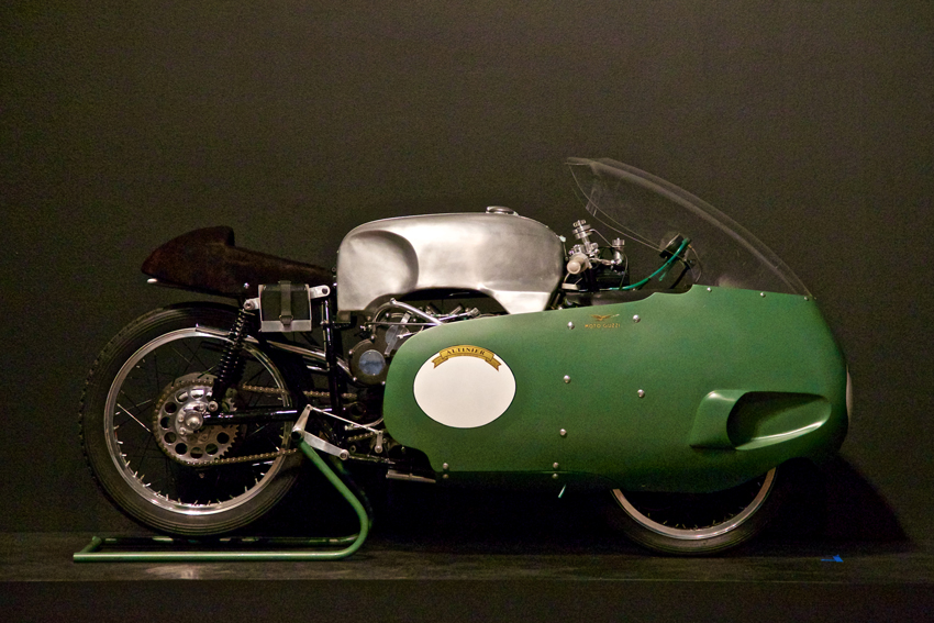 One of the rarest motorcycles anywhere, the 1957 Moto Guzzi V8 grand prix motorcycle hides its amazing engine behind lovely body fairings.