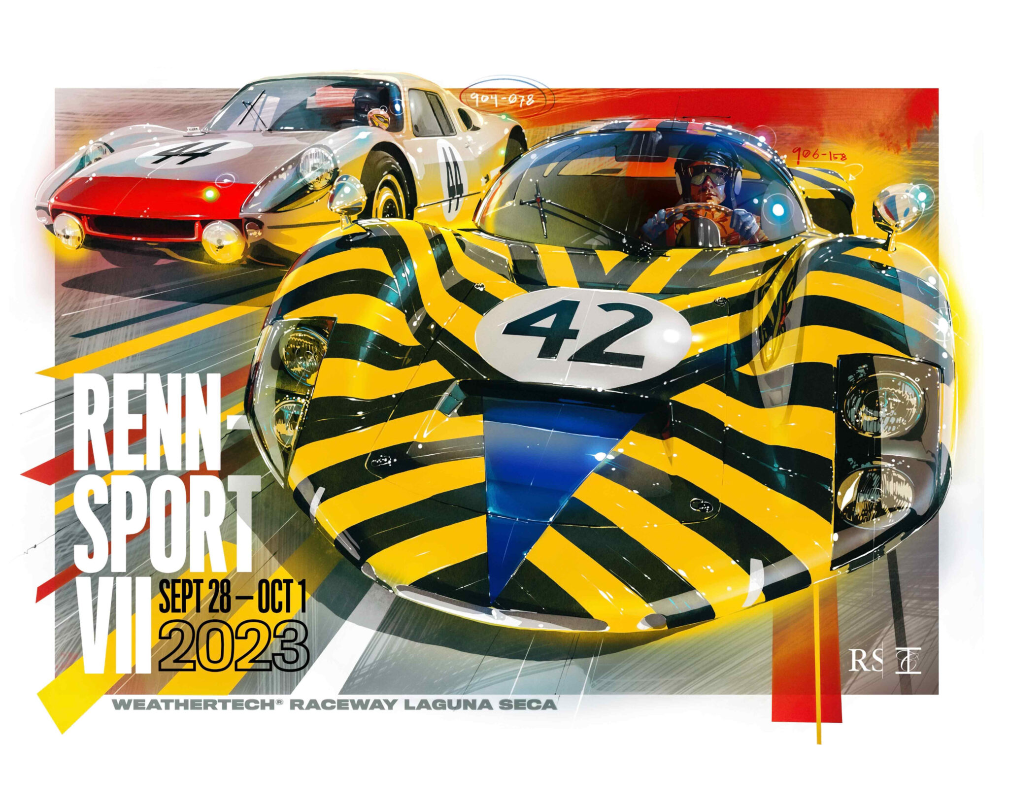 Rennsport Reunion 7 limited edition poster by Stephen Selzler Road